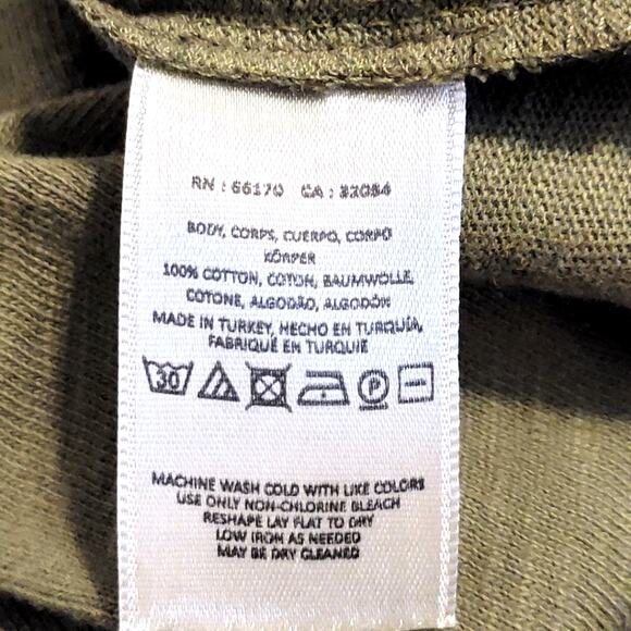 Anthropologie Postmark Off the Shoulder Ruffle Long Sleeve Green Top Boho Chic S - Picture 15 of 16